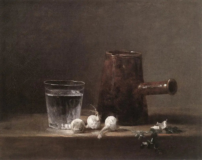 Vattenglas och kaffebryggare - Jean Simeón Chardin