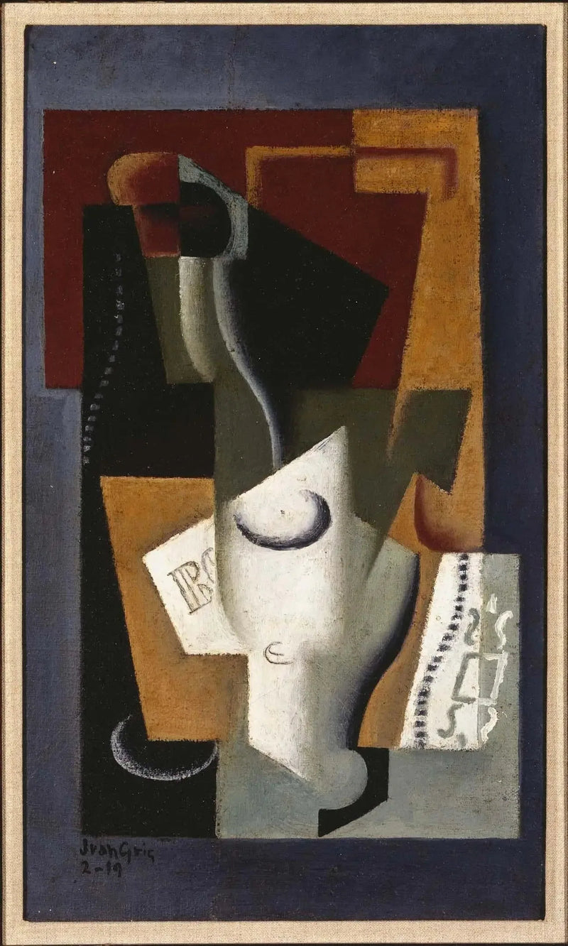 Glas och flaska - Juan Gris