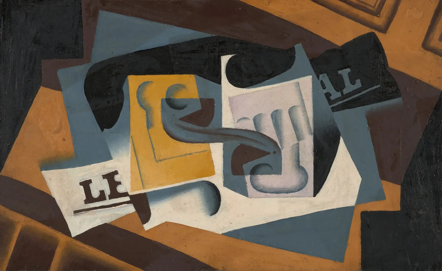 Glas och tidning - Juan Gris