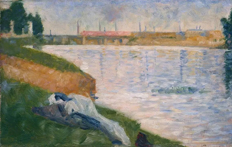 Kläder på gräset - Georges Seurat