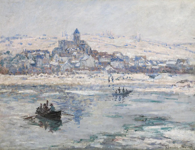Vétheuil på vintern - Claude Monet