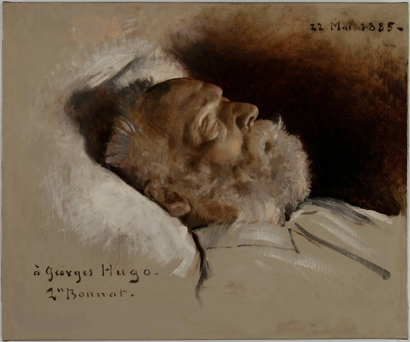 Victor Hugo på sin dödsbädd - Léon Bonnat