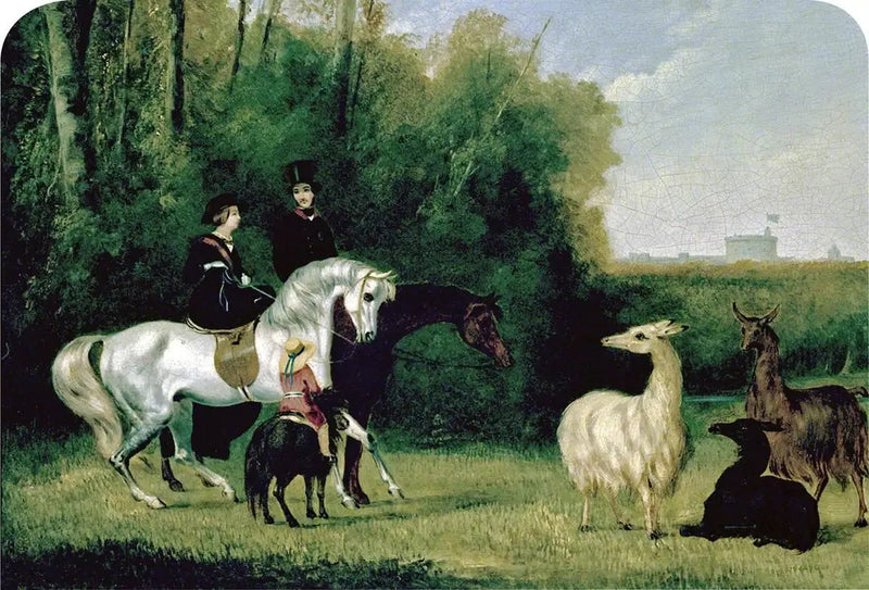 Victoria och Albert i Windsorparken - John Frederick Herring, Sr.