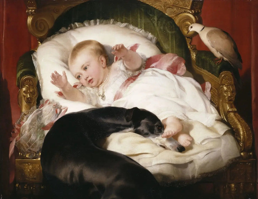 Victoria, prinsessa, med Eos - Edwin Henry Landseer