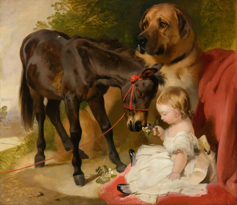 Victoria, prinsessa, med en ponny - Edwin Henry Landseer