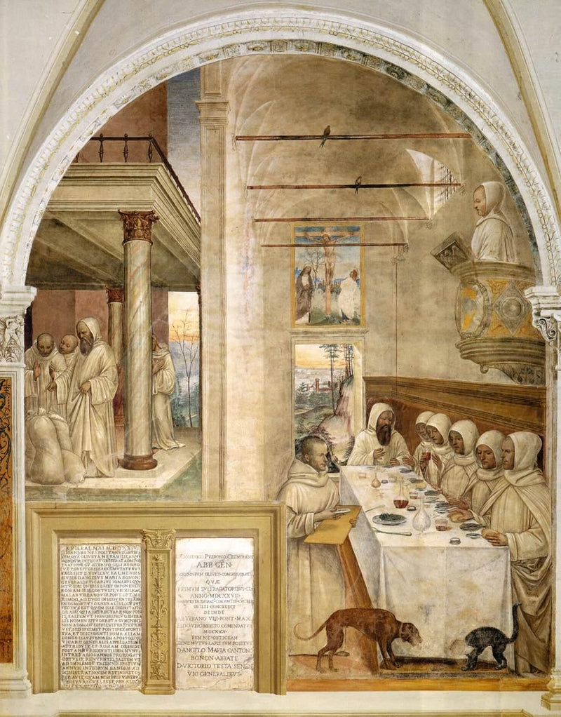 Helgonet Benoits liv, scen 31: Benoît matar munken - Il Sodoma (Giovanni Antonio Bazzi)