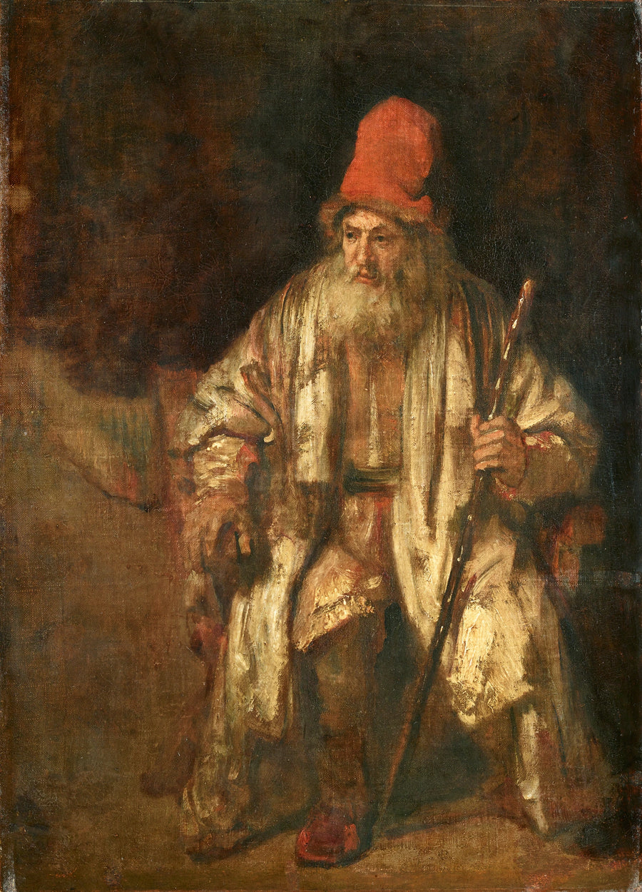 Byst av en gammal man med en röd hatt - Rembrandt
