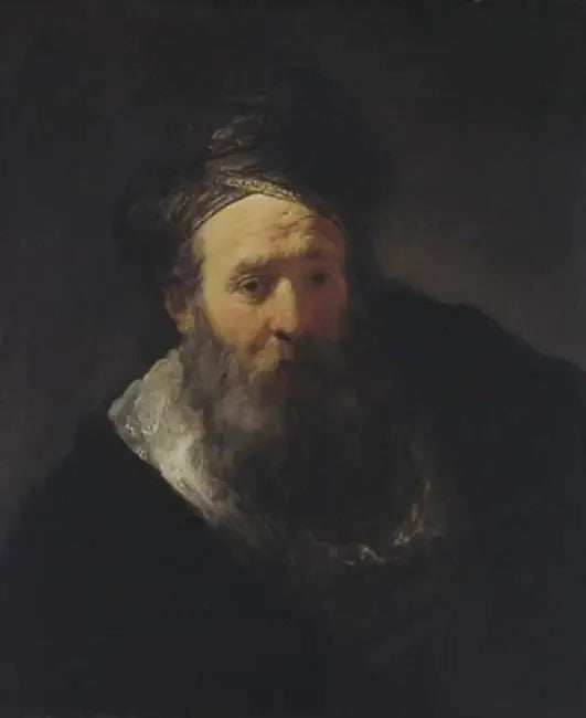 Gammal man med skägg och turban - Rembrandt