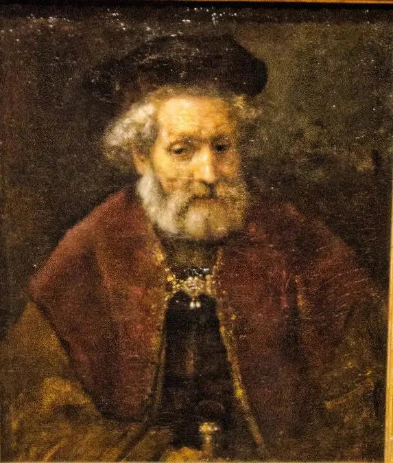 Gammal man med skägg och basker - Rembrandt