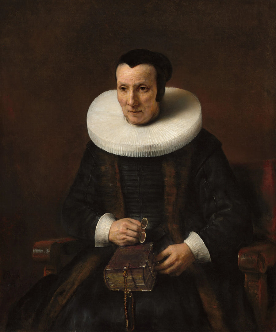 En gammal dam med en bok - Rembrandt