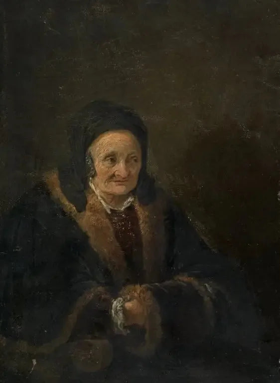Gammal kvinna i en fåtölj - David Teniers den yngre