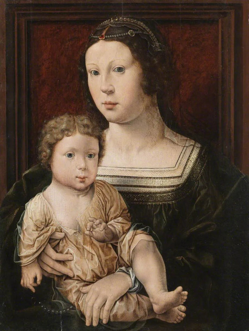 Jungfru med barnet (Anna von Bergen och hennes son) - Jan Gossaert