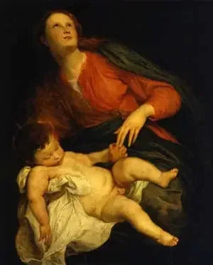 Jungfru med barnet - Antoine van Dyck