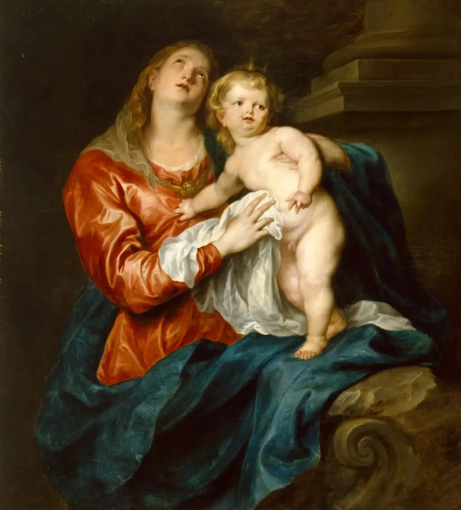 Madonna med barnet - Antoine van Dyck