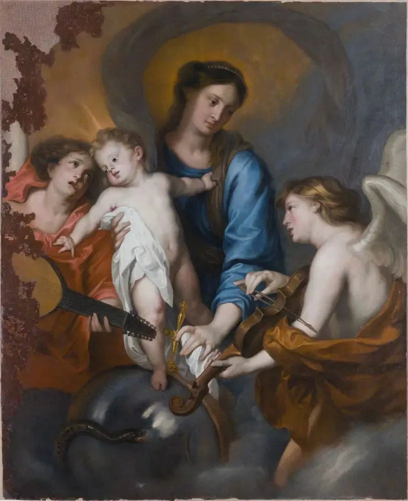 Jungfru med barnet och änglar - Antoine van Dyck