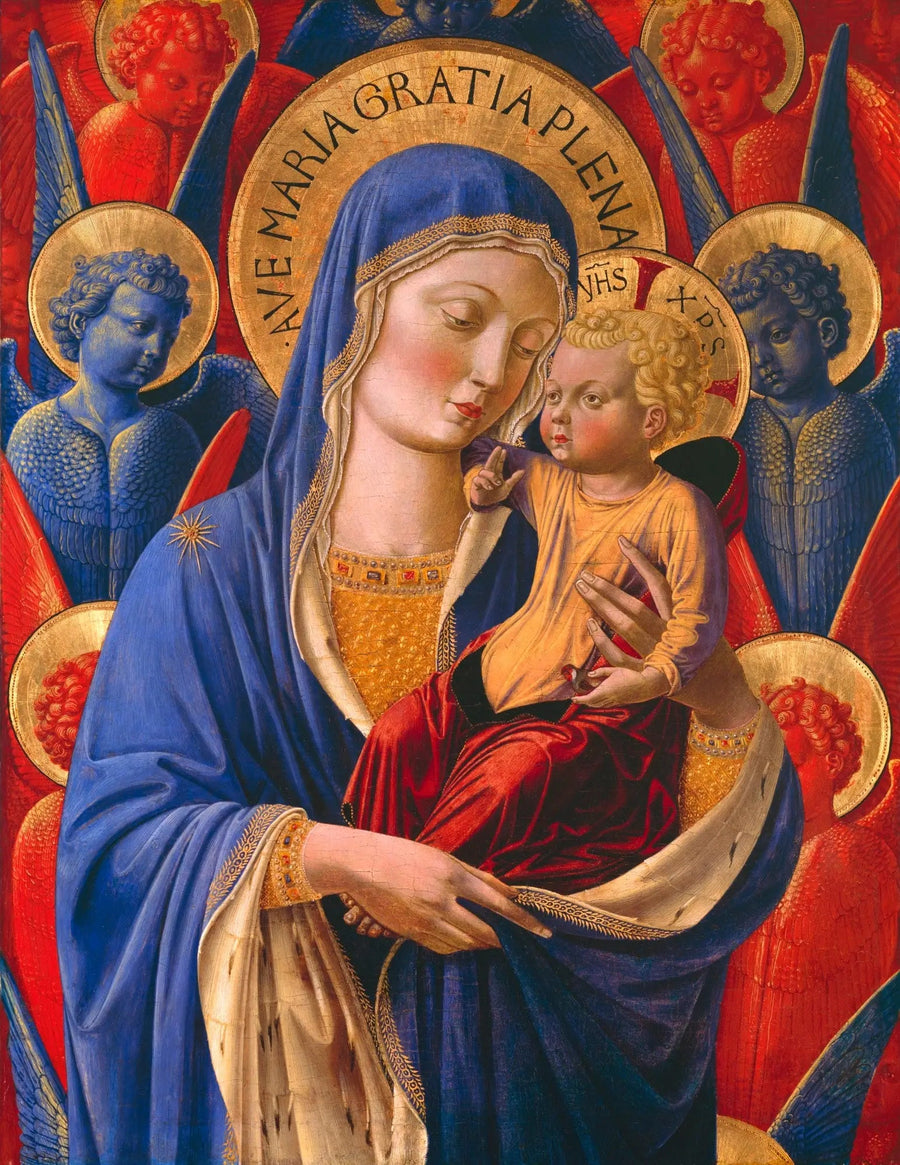 Madonna med barn och änglar - Benozzo Gozzoli