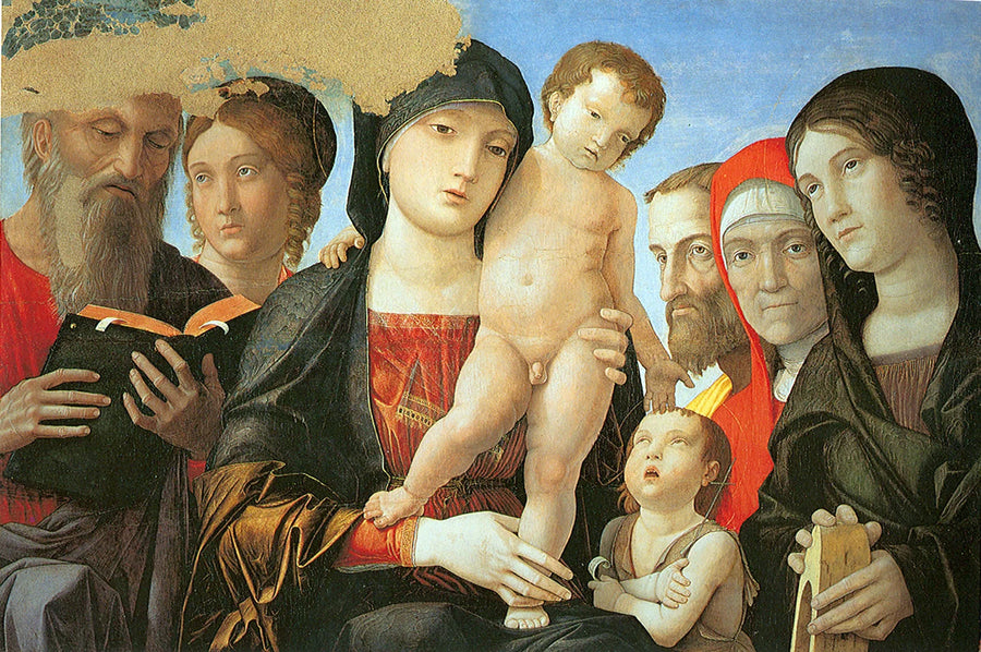 Jungfru med barnet med helgon - Andrea Mantegna