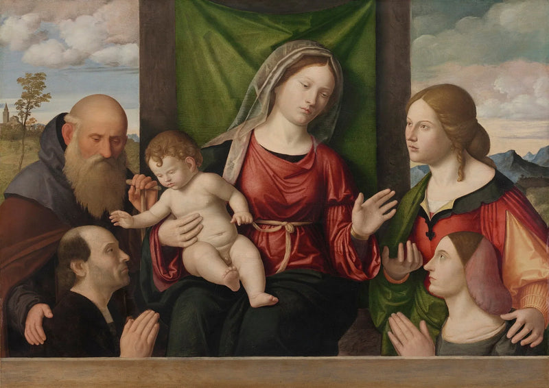 Madonna med barn med helgon och donatorer - Cima da Conegliano