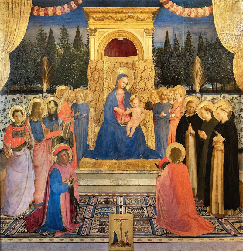 Jungfru med barnet och helgon - Fra Angelico