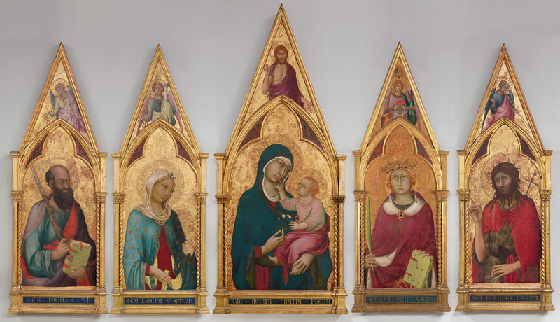 Madonna med barn med helgon - Simone Martini