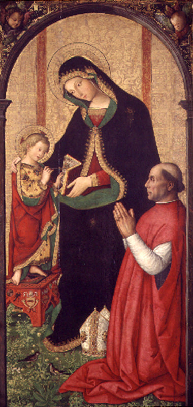Madonna med barnet och biskopen - Pinturicchio