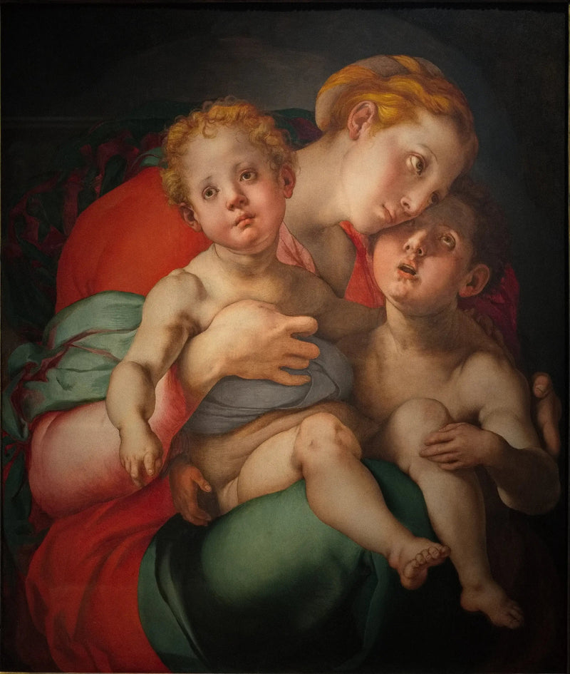 Jungfru med barnet och den lille helige Johannes - Pontormo