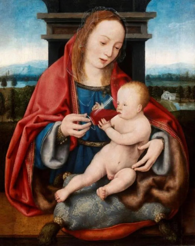 Madonna med barnet och vin - Joos van Cleve