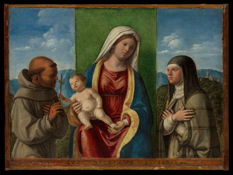 Madonna med barn med helgonet Franciskus och helgoninnan Klara - Cima da Conegliano
