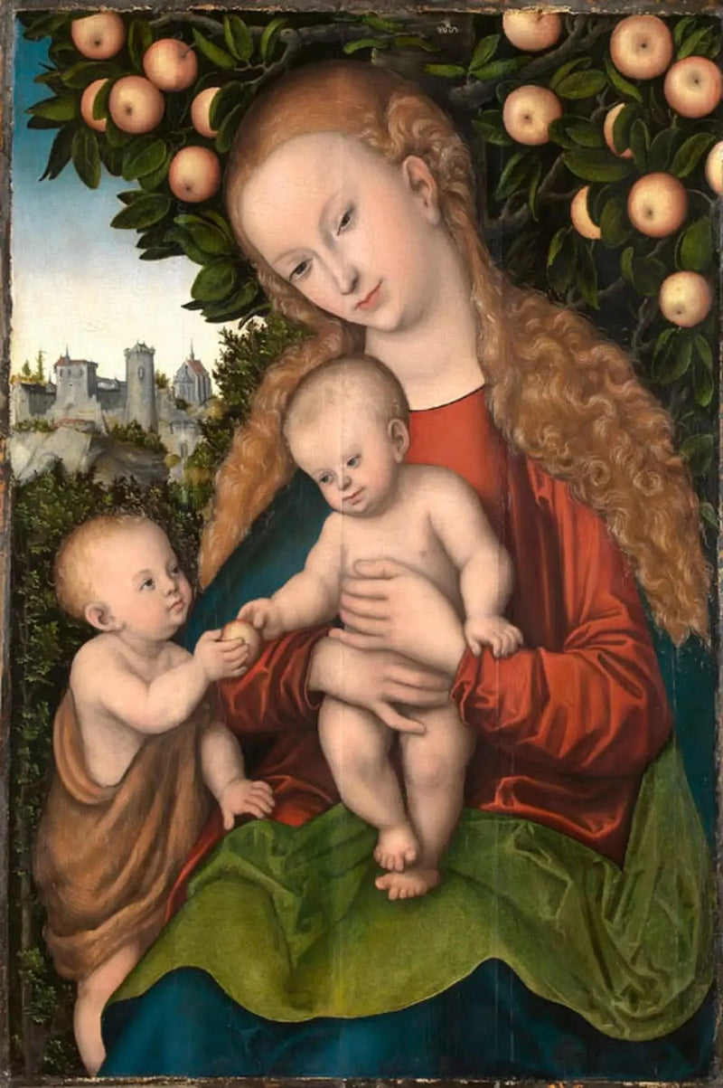 Madonna med barnet och Sankt Johannes - Lucas Cranach den äldre