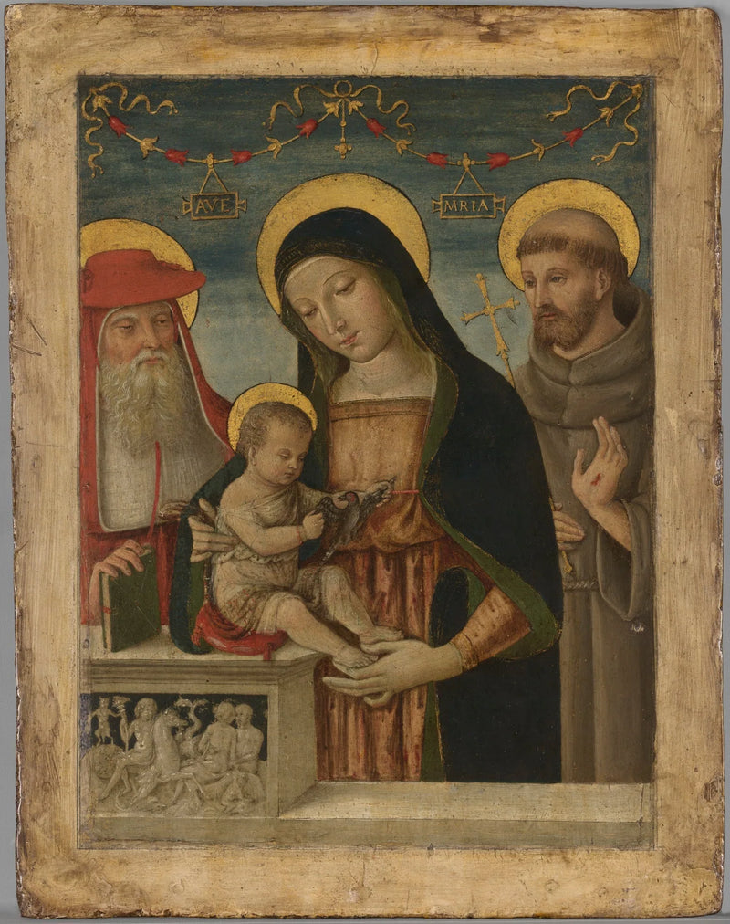 Jungfru med barnet med helige Jerome och helige Franciskus av Assisi - Pinturicchio