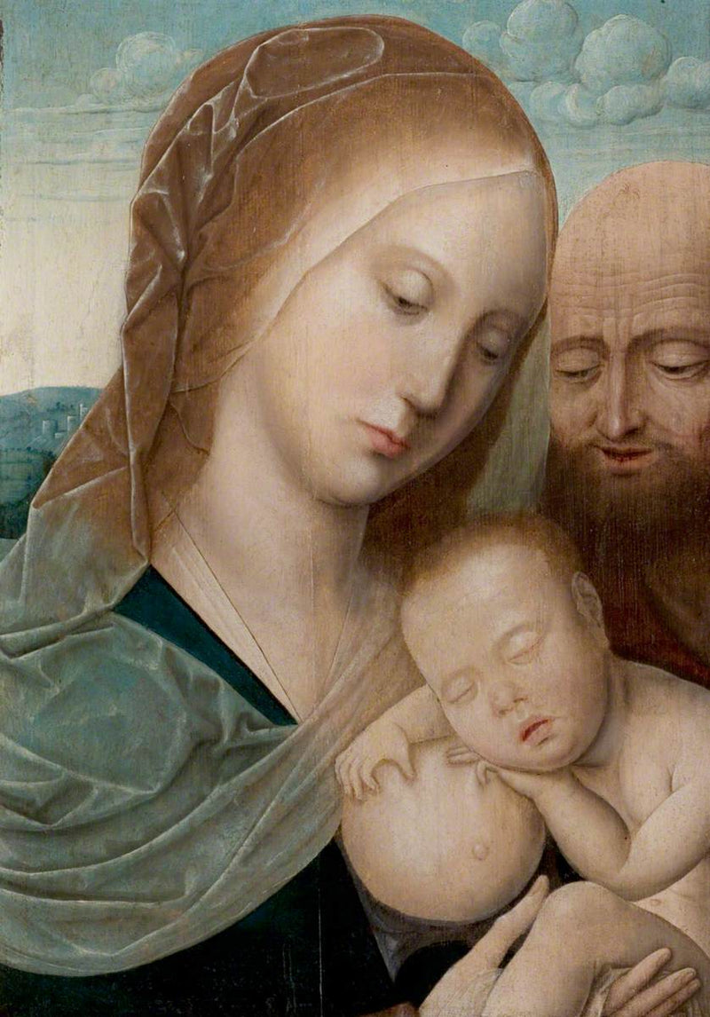 Madonna med barn och helige Josef - Joos van Cleve