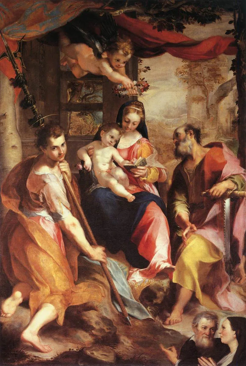 Madonna med barn med helige Simon och helige Judas - Federico Barroci