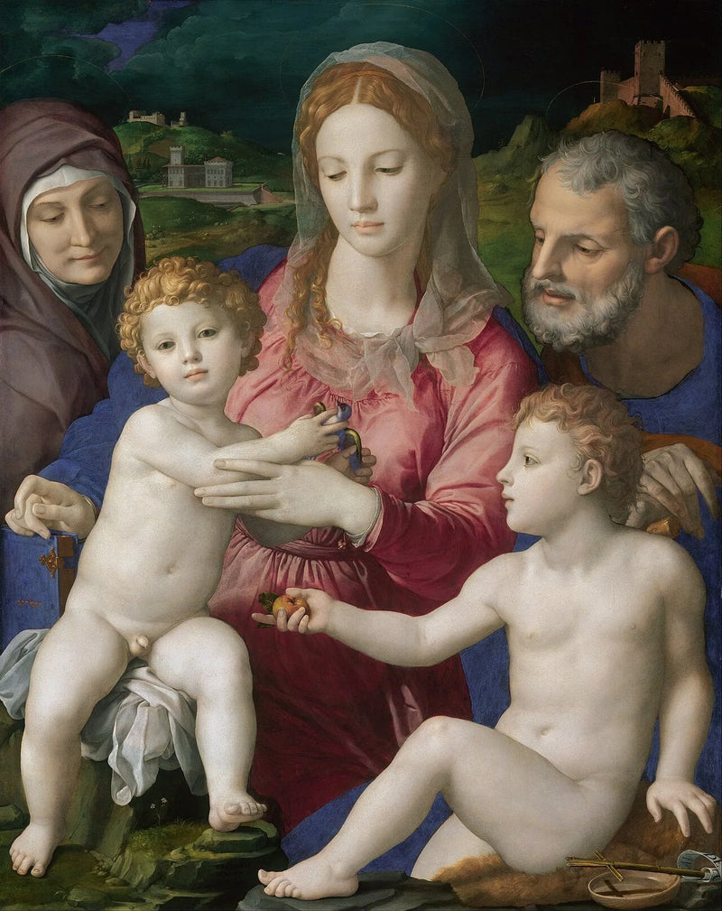 Madonna med barn och heliga Anna - Bronzino