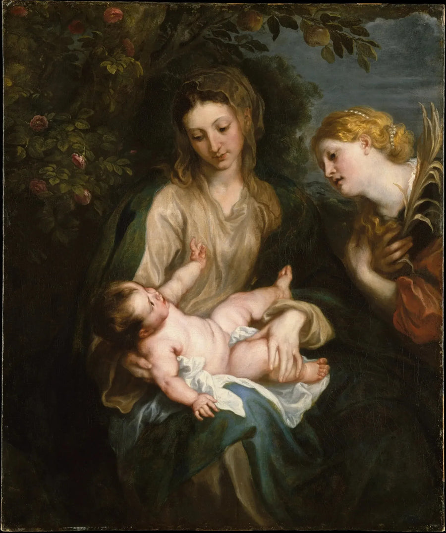 Jungfru med barnet med heliga Katarina av Alexandria - Antoine van Dyck