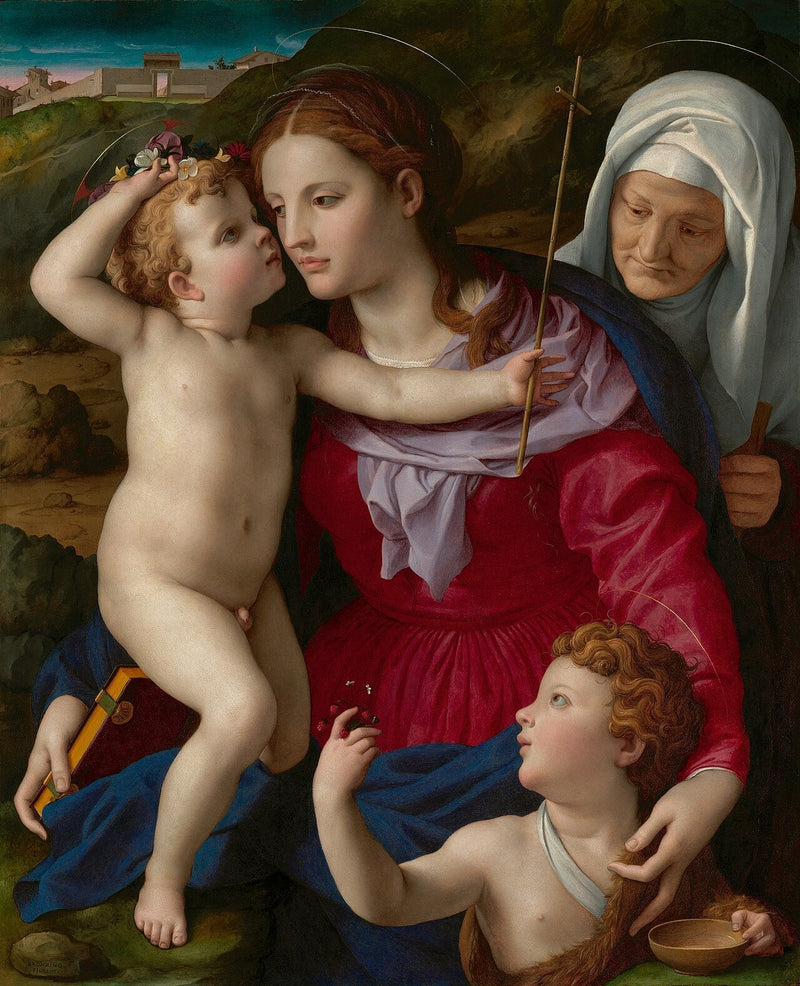 Madonna med barnet med heliga Elisabeth och helige Johannes Döparen - Bronzino