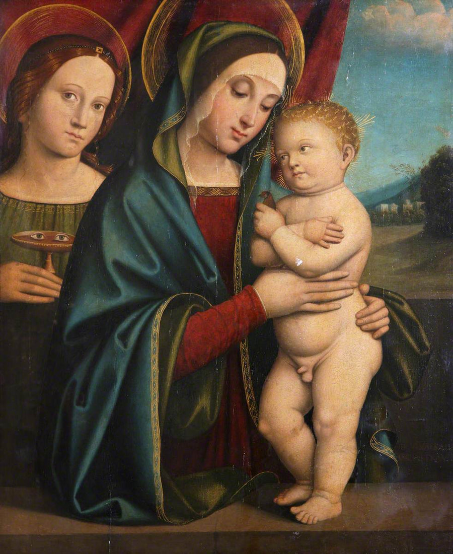Madonna med barn och heliga Lucia - Francesco Francia