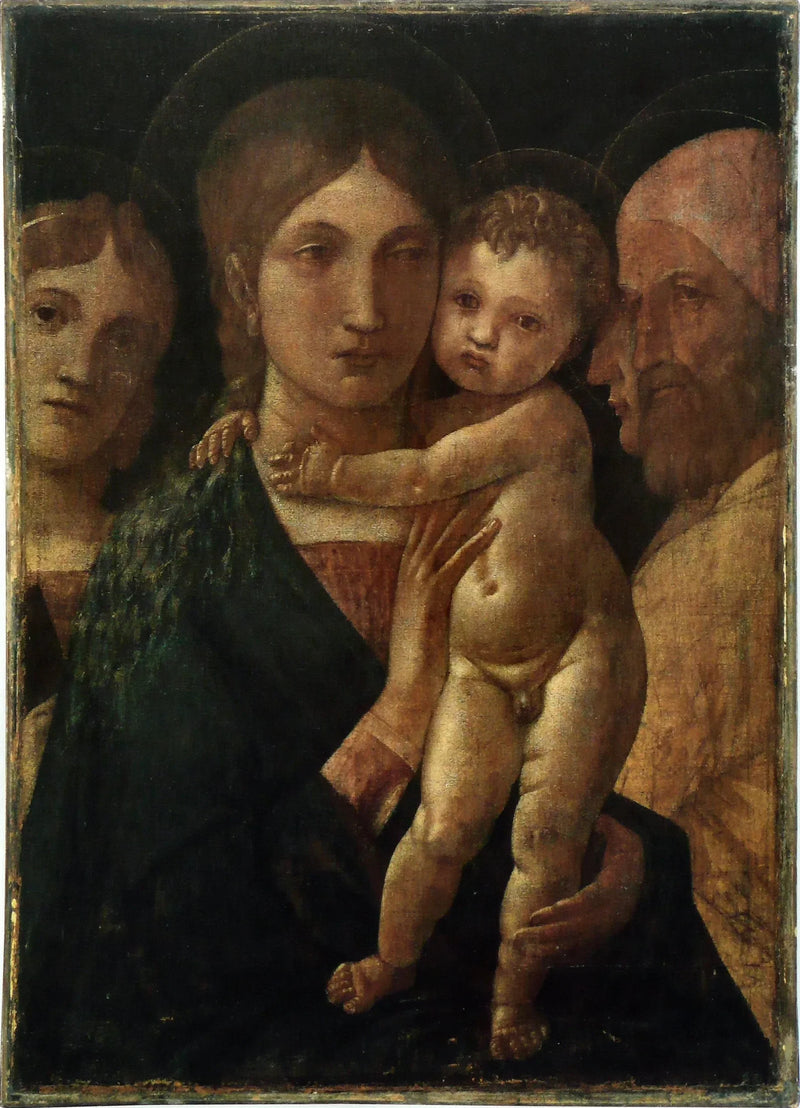 Madonna med barn och tre helgon - Andrea Mantegna