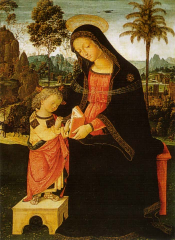 Madonna med barnet som skriver - Pinturicchio