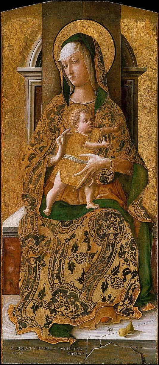 Madonna med barnet i majestät - Carlo Crivelli