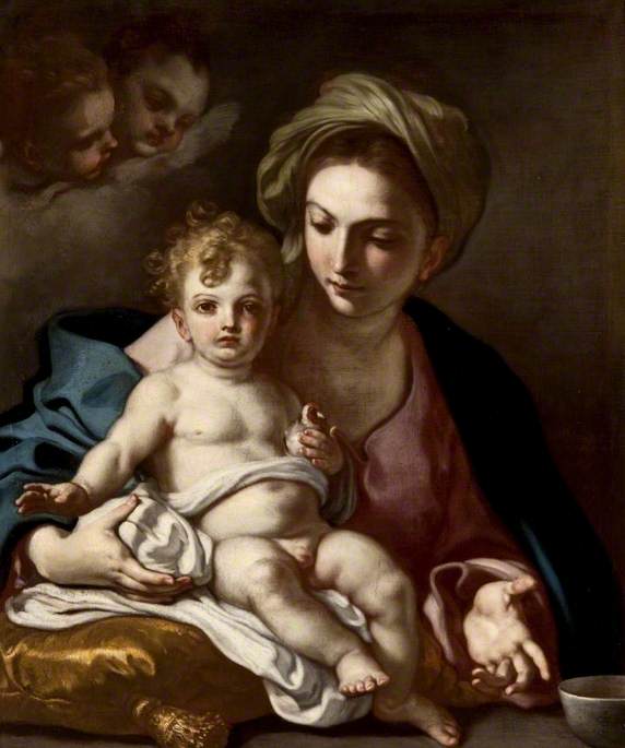 Madonna med barn - Francesco Solimena