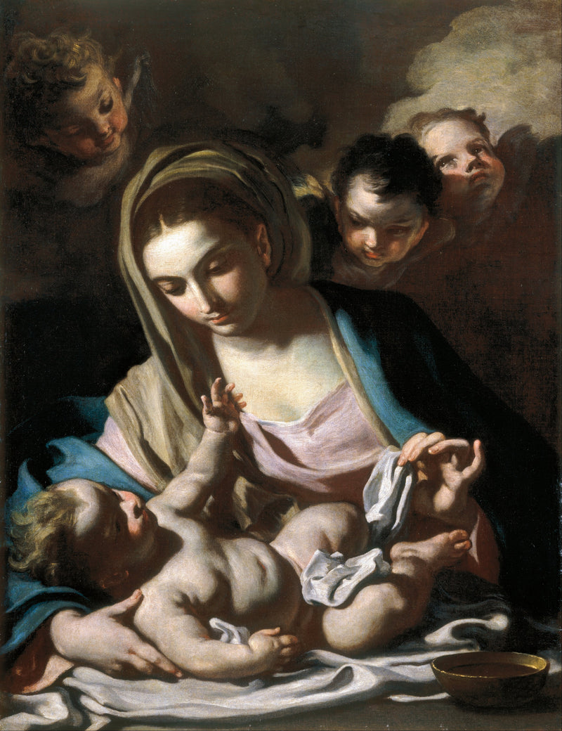 Jungfru med barnet - Francesco Solimena