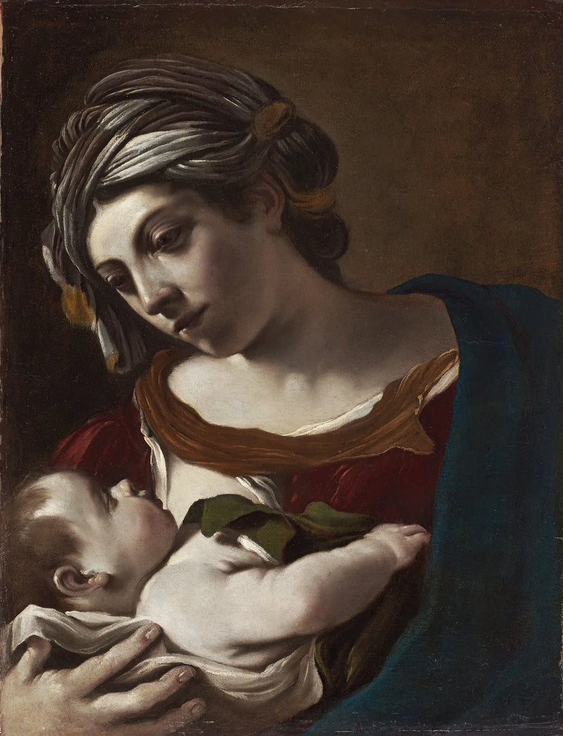 Jungfru med barnet - Guercino