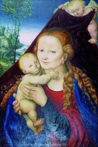 Madonna med barnet - Lucas Cranach den äldre