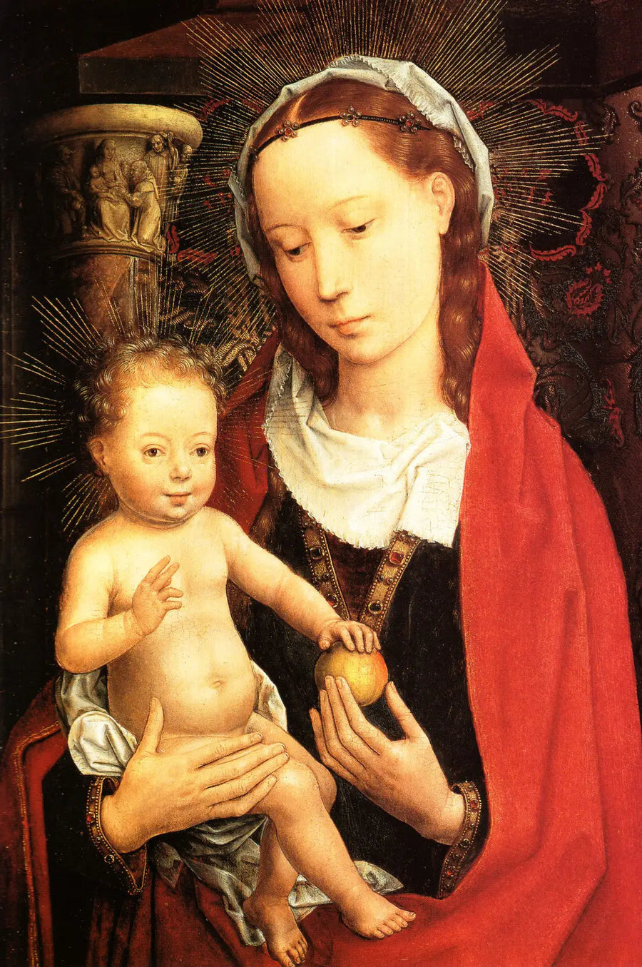 Madonna med barnet i halvlängd - Hans Memling