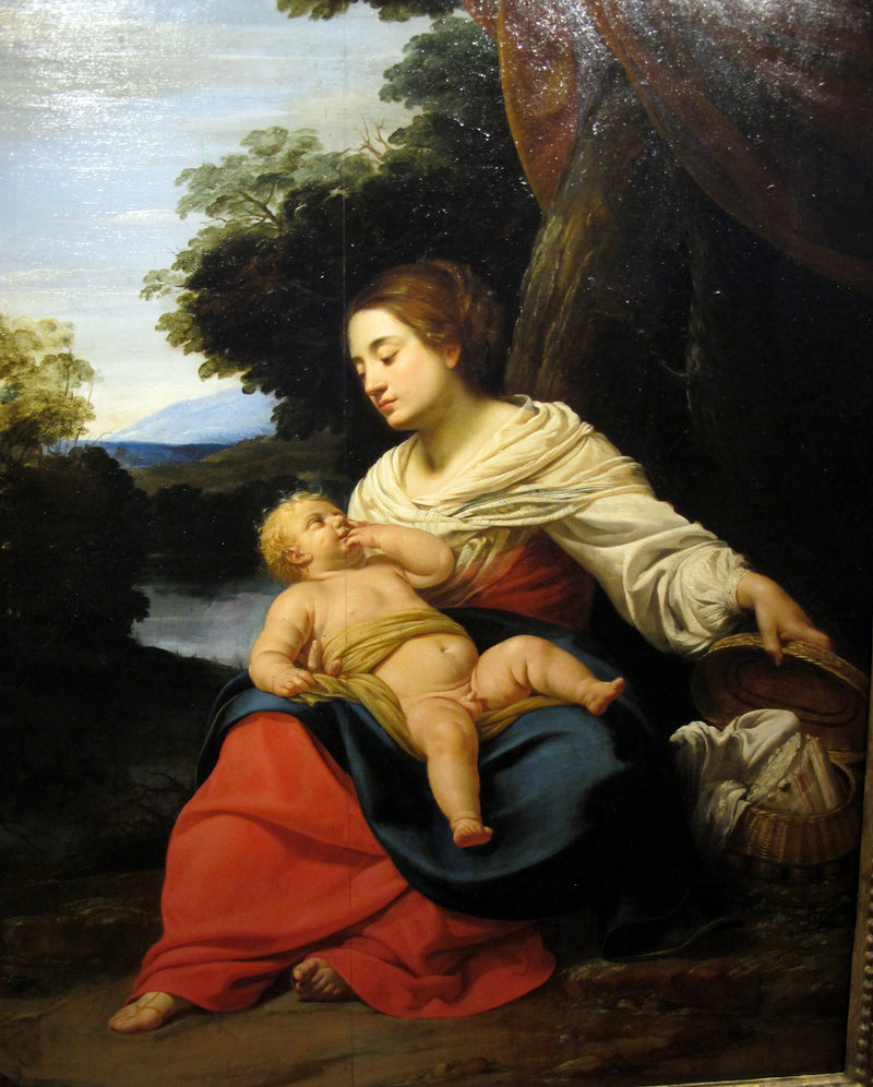 Jungfru med korg - Simon Vouet