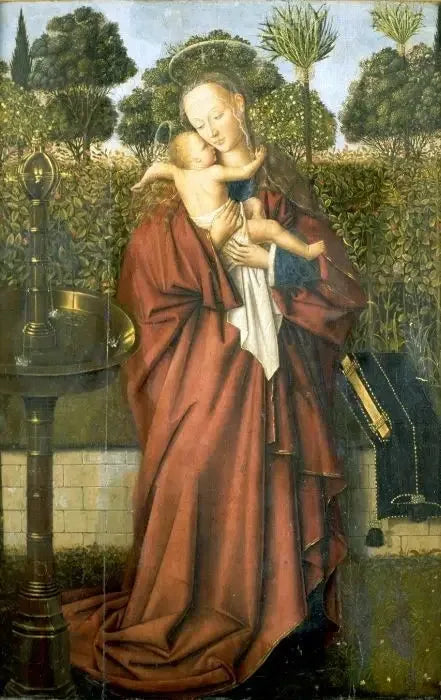 Jungfru vid fontänen - Jan van Eyck
