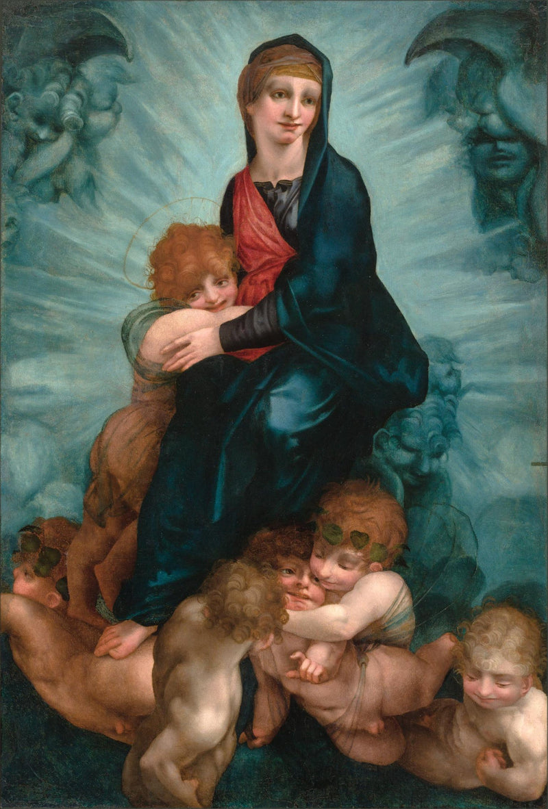 Jungfru med änglar - Rosso Fiorentino