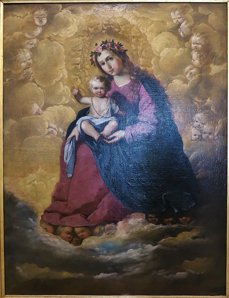 Madonna med rosenkrans - Francisco de Zurbarán