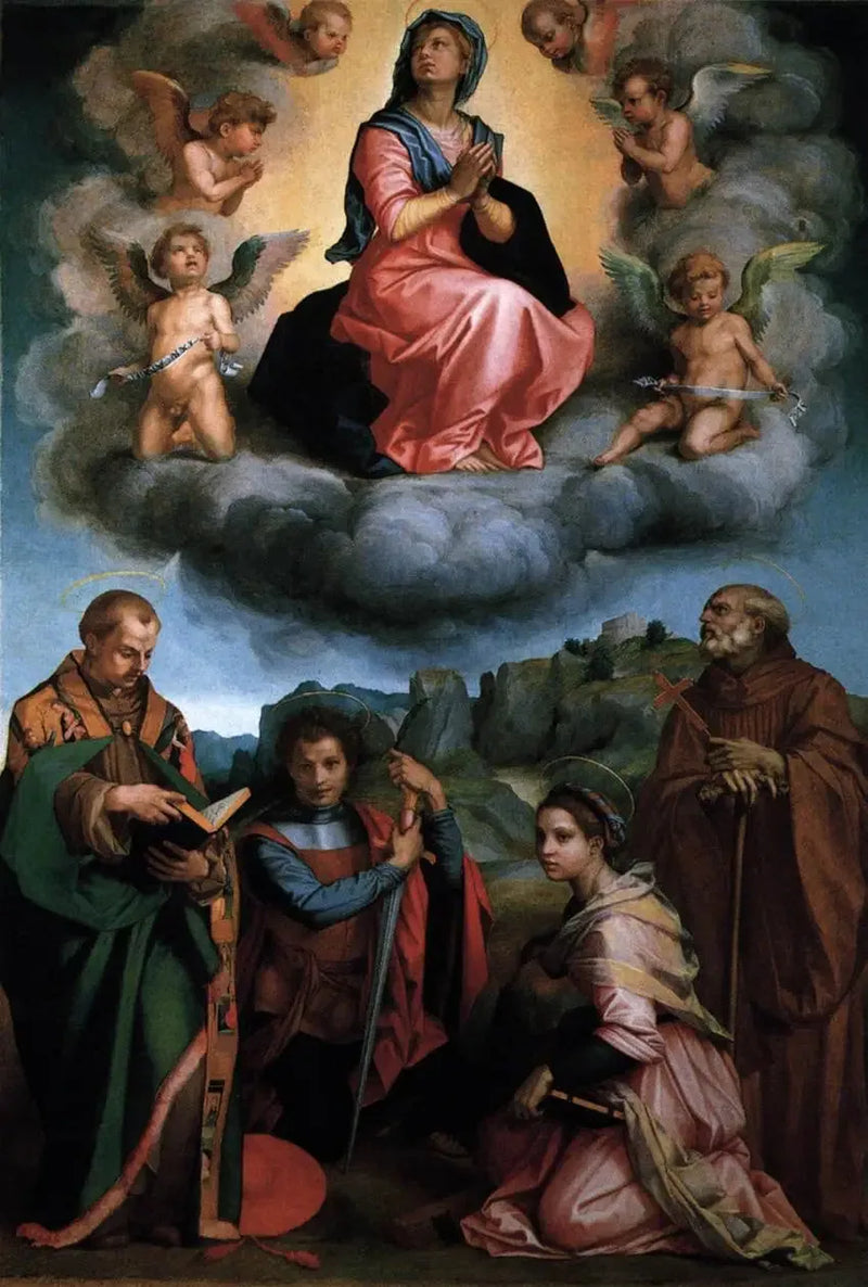 Madonna i härlighet med fyra helgon (Andrea del Sarto) - Andrea del Sarto