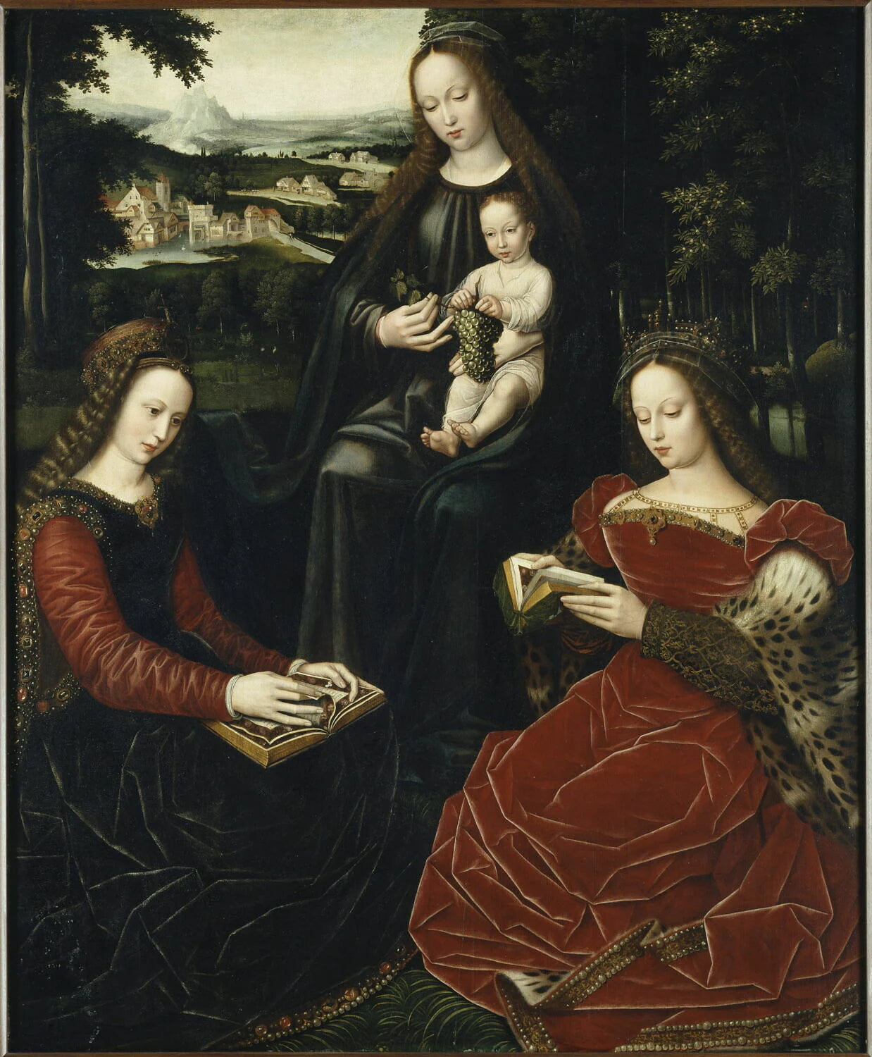 La Vierge et l'Enfant avec sainte Barbe et sainte Catherine d'Alexandrie - Ambrosius Benson